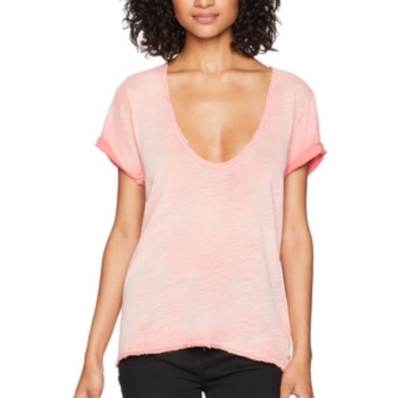 We The Free Pink Scoop Neck Saturday T-Shirt - Picture 2 of 6